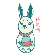 [LINEスタンプ] Watermelon Rabbit ！