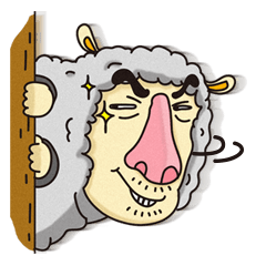 [LINEスタンプ] Hee hee sheep