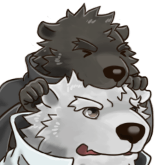 [LINEスタンプ] Bear in black and white