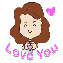 [LINEスタンプ] pretty young woman (English version)