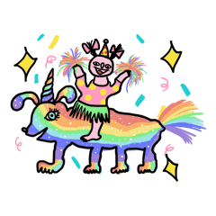 [LINEスタンプ] rainbow land