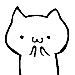 [LINEスタンプ] のんびり白猫ver