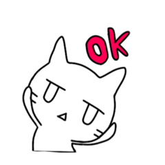 [LINEスタンプ] ちょっと不機嫌なしろねこ