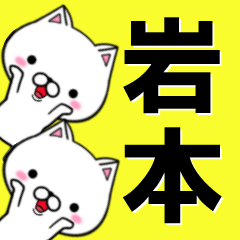 [LINEスタンプ] 超★岩本(いわもと・イワモト)なネコの画像（メイン）