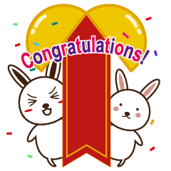 [LINEスタンプ] Usagi Sisters(English)-Banila＆Ichigo