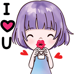 [LINEスタンプ] Colourful girl