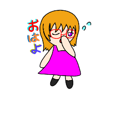 [LINEスタンプ] 金髪少女赤メガネちゃん2