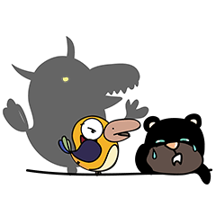 [LINEスタンプ] BULU＆GANA-LOVE IS...？