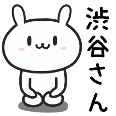 [LINEスタンプ] 渋谷(しぶや・しぶたに)さんが使うウサギ