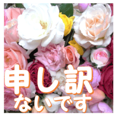[LINEスタンプ] 薔薇の花♡アソート11_挨拶メッセージの画像（メイン）