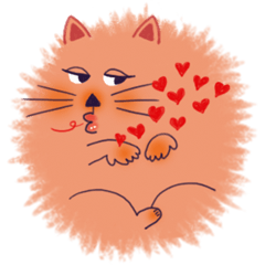 [LINEスタンプ] color fur cat