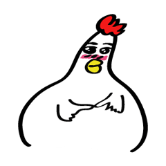[LINEスタンプ] Garbage chicken with his friends