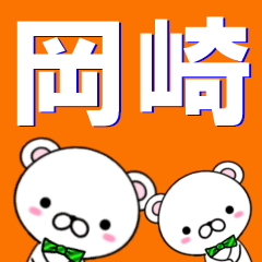 [LINEスタンプ] 超★岡崎(おかざき・おかさき)なクマの画像（メイン）