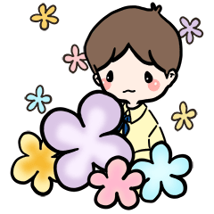 [LINEスタンプ] Boy in pink！