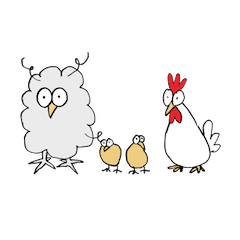 [LINEスタンプ] ほこりくんとにわとりくん