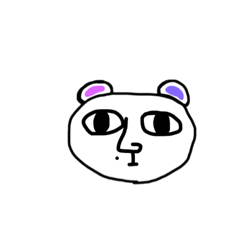 [LINEスタンプ] 顔が面白いシロクマちび太