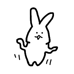 [LINEスタンプ] 内定ない就活うさぎ