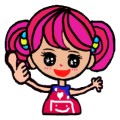 [LINEスタンプ] enjoy with sweet girl sticker 3 Japanese