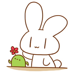[LINEスタンプ] うさぎとさぼてん