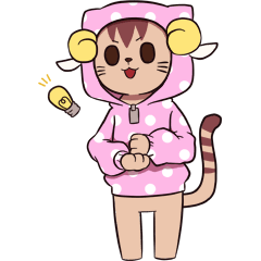 [LINEスタンプ] 水玉フーディねこ