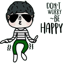 [LINEスタンプ] Joo in July, Be happy Th and Eng