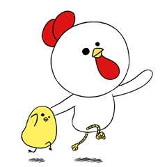 [LINEスタンプ] Weird Chicken and Chick