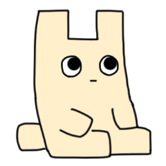 [LINEスタンプ] 不安定うさぎ。