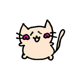 [LINEスタンプ] もも猫のお誘い