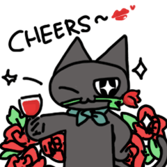 [LINEスタンプ] 黒猫 B