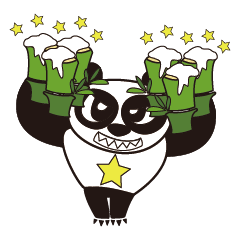 [LINEスタンプ] Angry Face Panda Beer