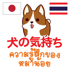 [LINEスタンプ] 犬の気持ち日本語タイ語