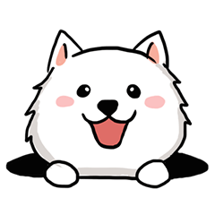 [LINEスタンプ] Japanese Spitz Michael-Life conversation