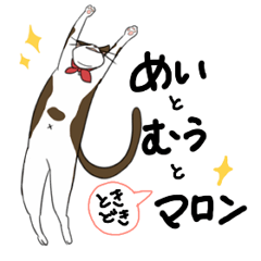 [LINEスタンプ] めぃとむぅとときどきまろん