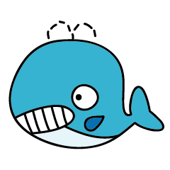 [LINEスタンプ] whale and fish