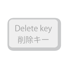 [LINEスタンプ] 削除キー（Delete key）