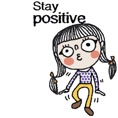 [LINEスタンプ] Jenny in August, Stay positive (Eng)