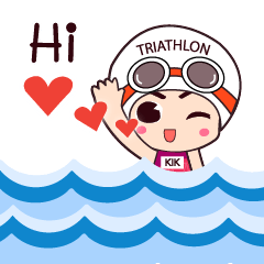 [LINEスタンプ] Tan-Kik Triathlon