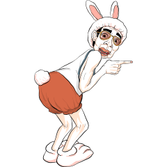 [LINEスタンプ] mr.Bunny uncle in rabbit suit