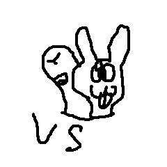 [LINEスタンプ] カメVSうさぎ