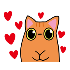 [LINEスタンプ] Three big eyes cat