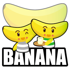 [LINEスタンプ] バナナといっしょの画像（メイン）