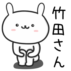 [LINEスタンプ] 竹田さんが使うウサギ