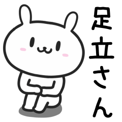 [LINEスタンプ] 足立さんが使うウサギ