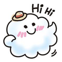 [LINEスタンプ] Greetings from a cute cloud.