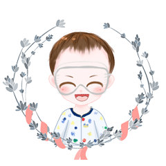 [LINEスタンプ] cute Danny baby with mask