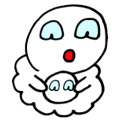 [LINEスタンプ] 白くて柔らかい生き物