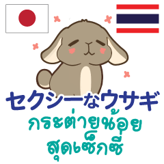 [LINEスタンプ] セクシーなウサギ日本語タイ語の画像（メイン）