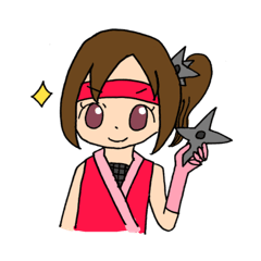 [LINEスタンプ] Female Ninja Kunoichi sticker