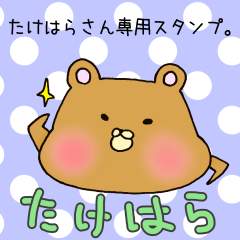 [LINEスタンプ] たけはらさん専用のスタンプの画像（メイン）