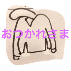 [LINEスタンプ] 後輩の描いた絵